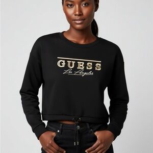 GUESS Black and Gold Women's Sweatshirt